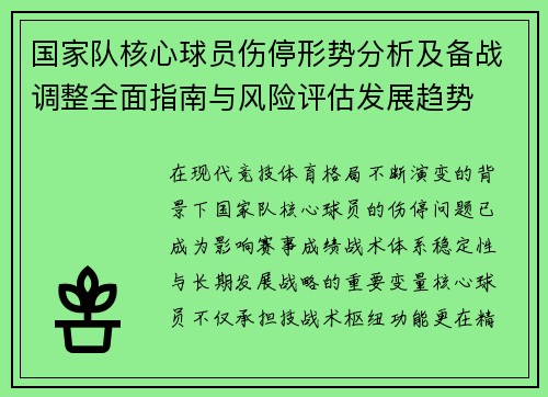 国家队核心球员伤停形势分析及备战调整全面指南与风险评估发展趋势